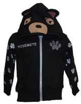 Toddler Black Bear Hooded Sweatshirt