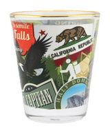 Yosemite Pop Art Collage Shot Glass