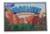 Yosemite Valley View Retro Postcard Magnet