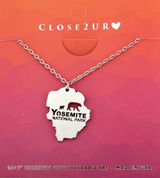 Yosemite Outline Bear Necklace