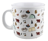 Camp Yosemite Icons Enamel Mug