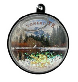 Snowglobe Half Dome /Yosemite Falls Ornament