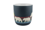 Retro Stripes Etched Bears Mug