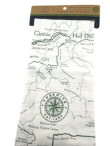 Yosemite Line Map Tea Towel