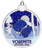 Half Dome Globe Gltter Ornament