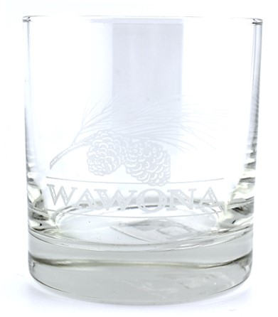 Wawona Logo Rocks Glass