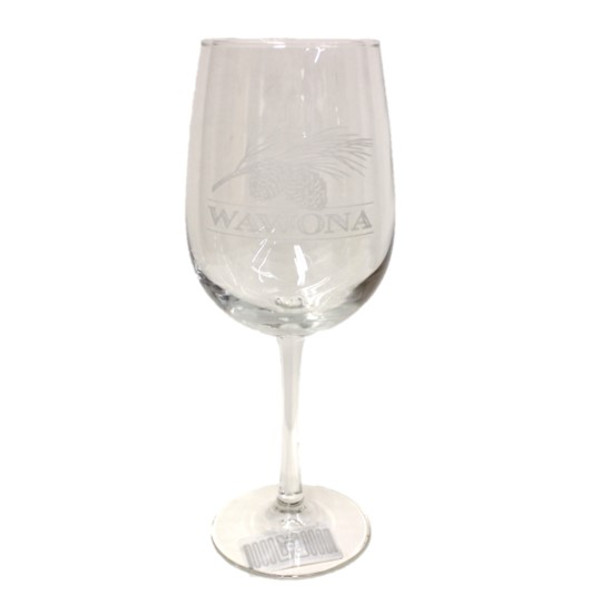 Wawona Logo Stemmed Wine Glass