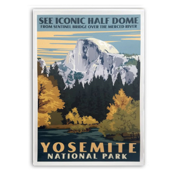 Poster - Retro Half Dome 13x18