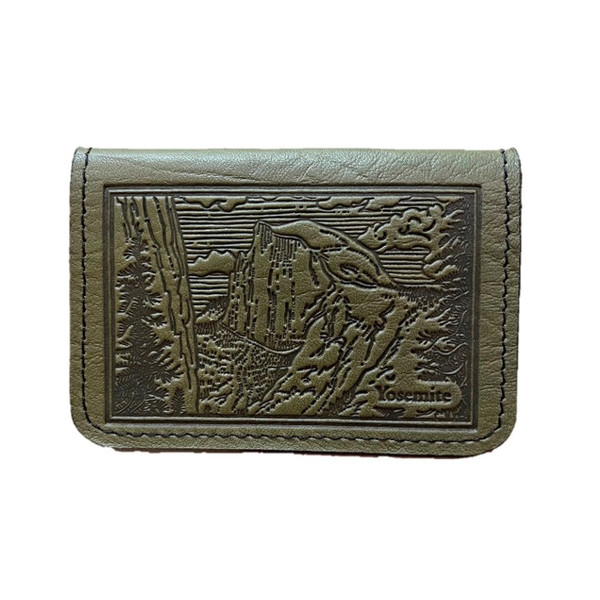 Half Dome Leather Card Holder - Fern
