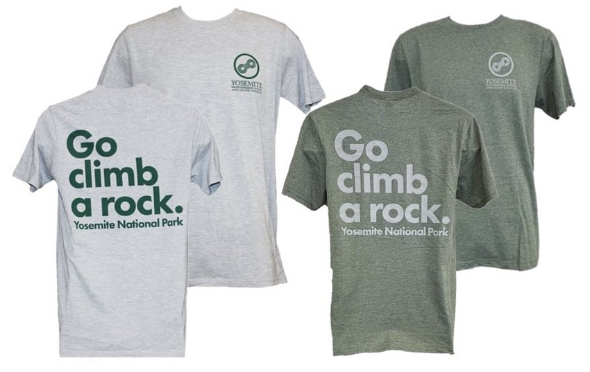 Go Climb A Rock Tee HEATHER GREEN AND GREY