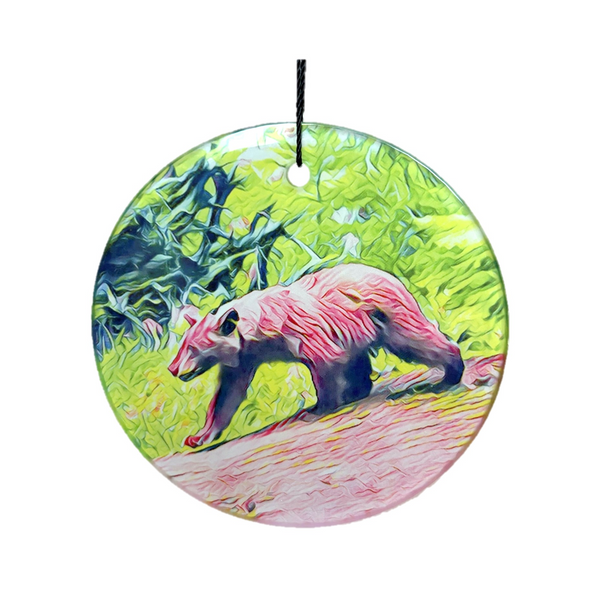 Black Bear Cub Round Ornament