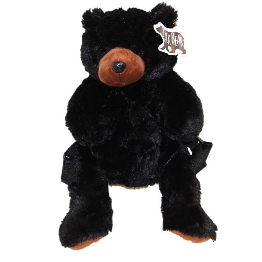 Plush Black Bear Backpack