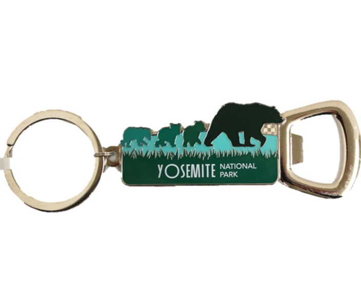 Yosemite Bear Trails Bottle Opener Keychain