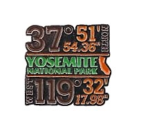 Yosemite Longitude/ Latitude Pin