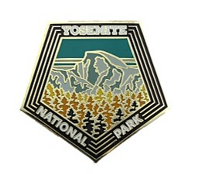 Half Dome Night Pentagon Pin