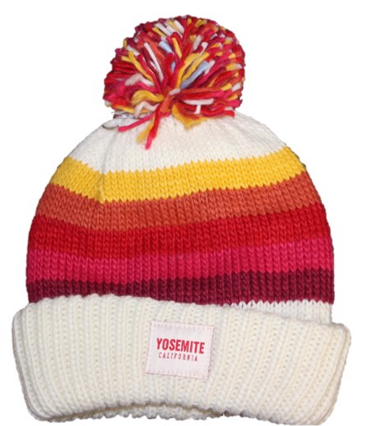 Donner Stripe Pom Pom Yosemite Beanie