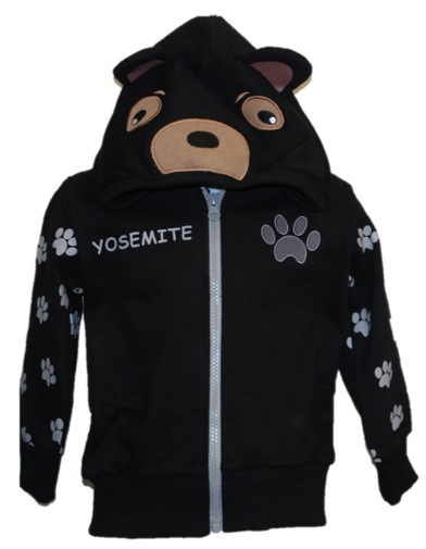 Toddler Black Bear Hooded Sweatshirt