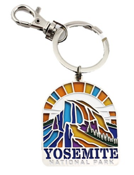 Half Dome Stained Glass Keychain