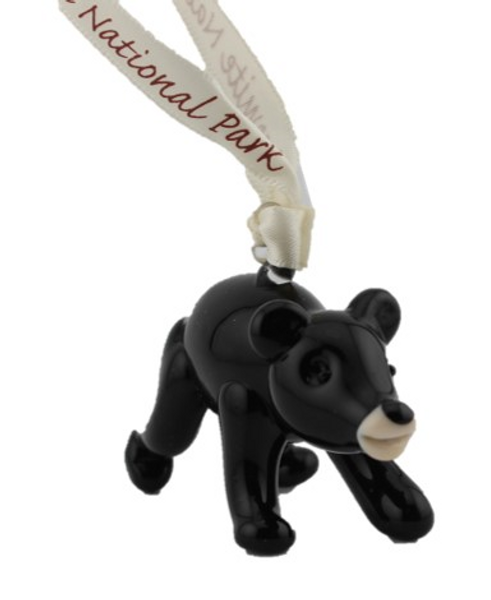 Black Bear Glass Ornament Black Bear Glass Ornament