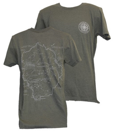 トップス ttt_msw YOSEMITE POLO Yosemite-Map-Compass-
