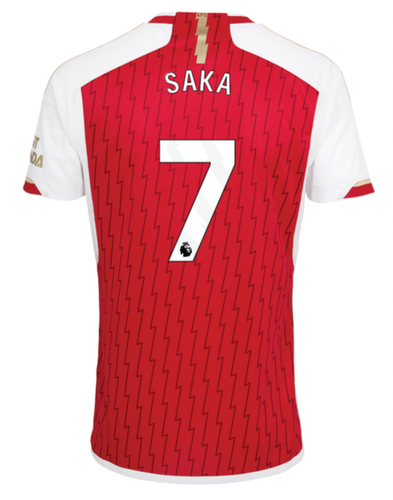 SAKA #7 Arsenal 23/24 Stadium Men's Home Shirt - PL Font