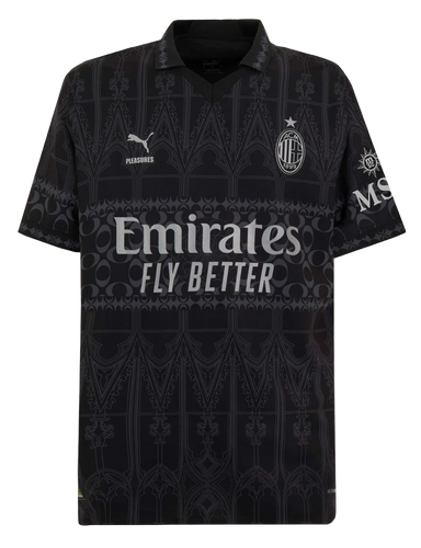 AC Milan X Pleasures 23/24 Authentic Men's Dark Shirt