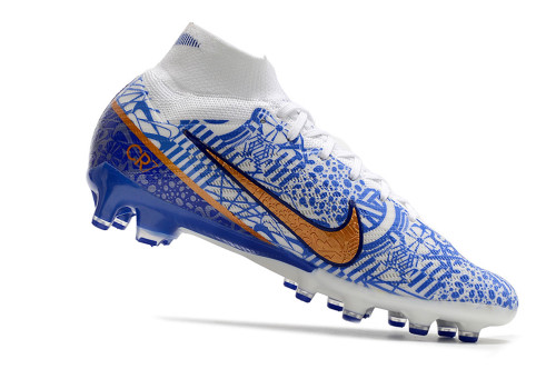 Nike Air Zoom Mercurial Superfly 9 Elite AG Football Boots - Blue/White