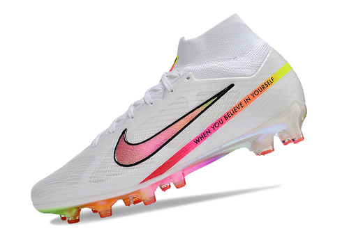Nike Air Zoom Mercurial Superfly 9 Elite AG Football Boots - White/Multicolor