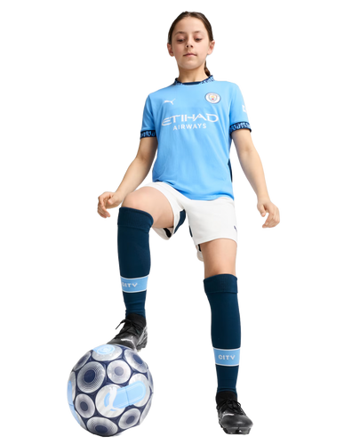 Manchester City 24/25 Kid's Home Shirt and Shorts