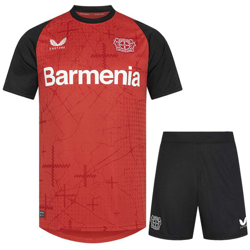 Leverkusen 24/25 Kid's Home Shirt and Shorts