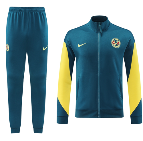CF América 24/25 Men's Blue-Yellow Long Zip Jacket