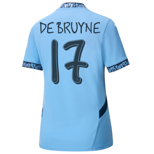 DE BRUYNE #17 Manchester City 24/25 Women's Home Shirt - Man City Font
