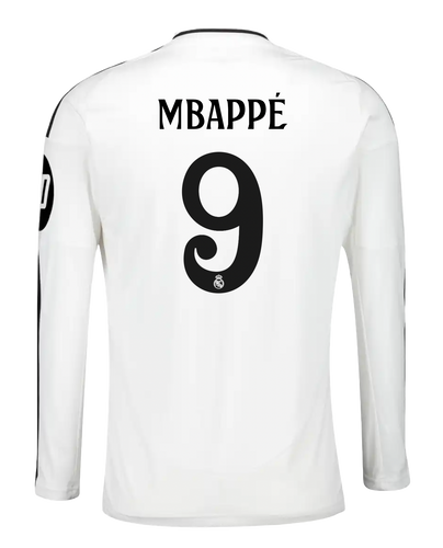 MBAPPÉ #9 Real Madrid 24/25 Men's Home Long Sleeve Shirt