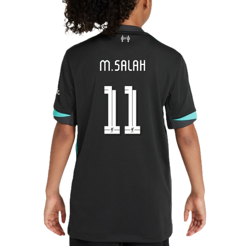 M.SALAH #11 Liverpool 24/25 Kid's Away Shirt and Shorts - LFC Font