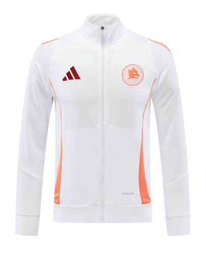 AS Roma 24/25 Men's White Long Zip Jacket