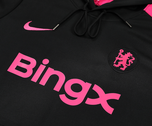 Chelsea 24/25 Men's Black Hoodie Tracksuit