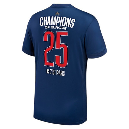 CHAMPIONS OF EUROPE #25 Paris Saint-Germain 24/25 Kid's Home Shirt and Shorts