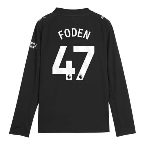 FODEN #47 Manchester City 25/26 Men's Away Long Sleeve Shirt - PL Font