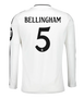 BELLINGHAM #5 Real Madrid 24/25 Men's Home Long Sleeve Shirt