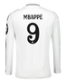 MBAPPÉ #9 Real Madrid 24/25 Men's Home Long Sleeve Shirt
