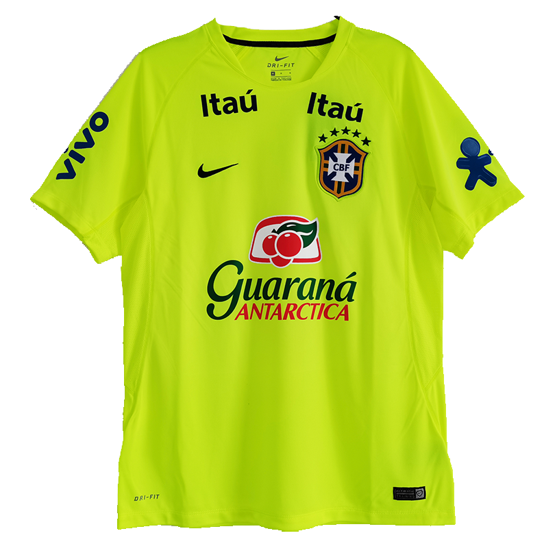 Brazil 21/22 Men's Yellow Pre-Match Retro Shirt