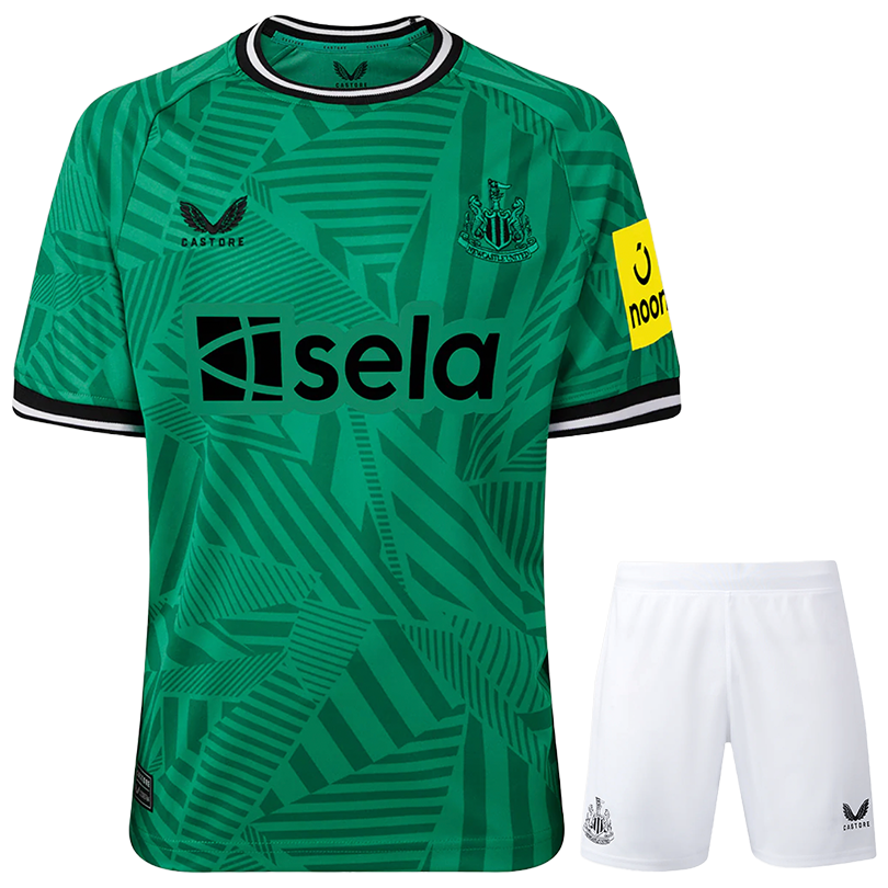 Newcastle United 23/24 Kid's Away Shirt and Shorts