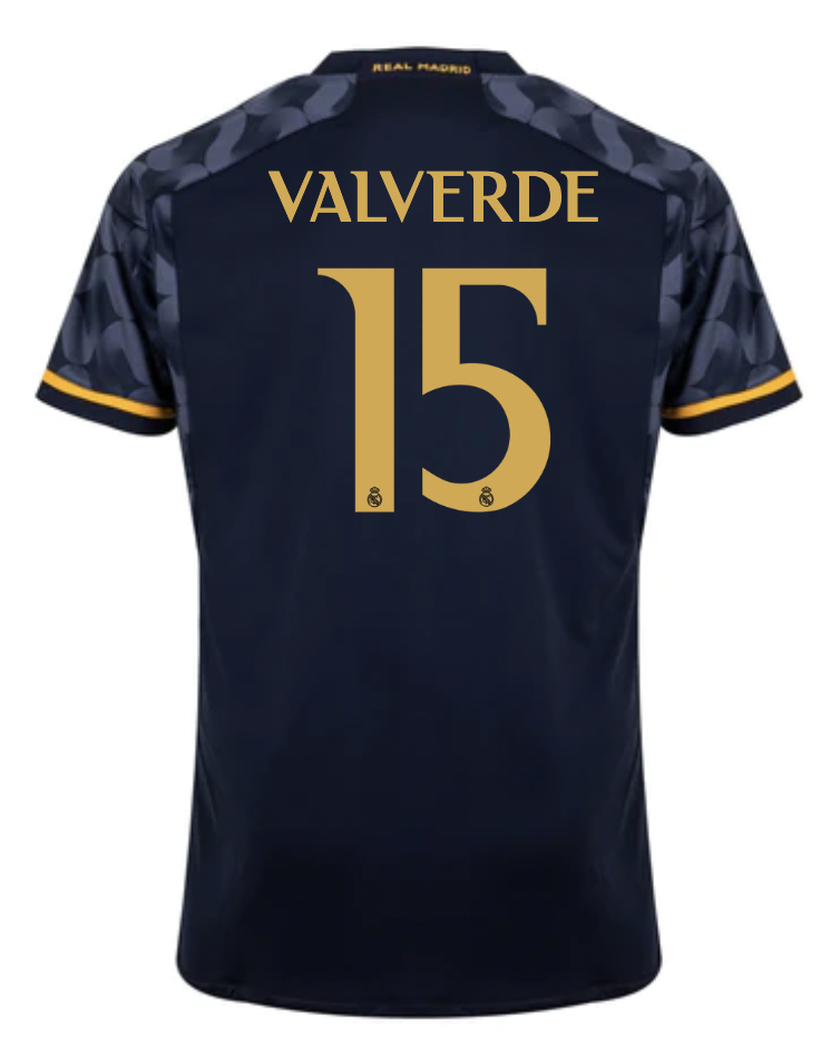 VALVERDE #15 Real Madrid 23/24 Stadium Men's Away Shirt