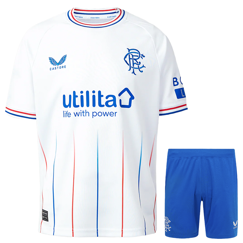 Rangers 23/24 Kid's Away Shirt and Shorts