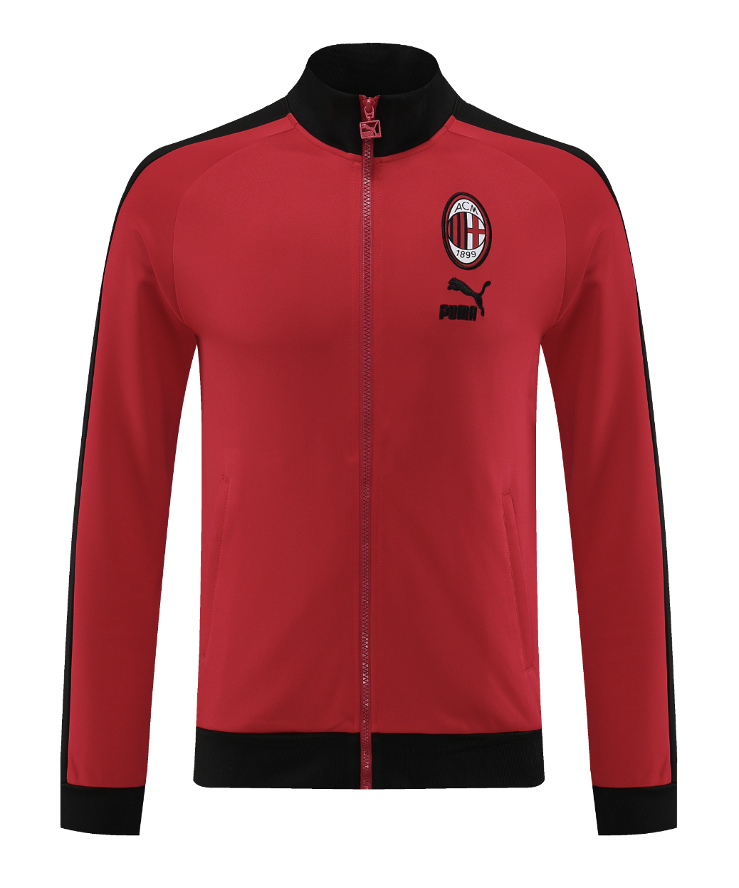 AC Milan 23/24 Men's Red-Black Long Zip Jacket