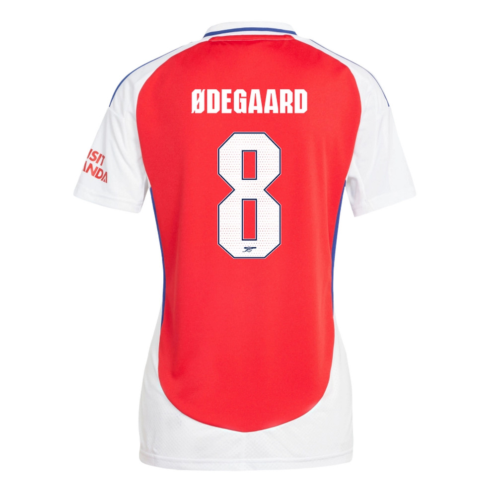 ØDEGAARD #8 Arsenal 24/25 Women's Home Shirt - Arsenal Font