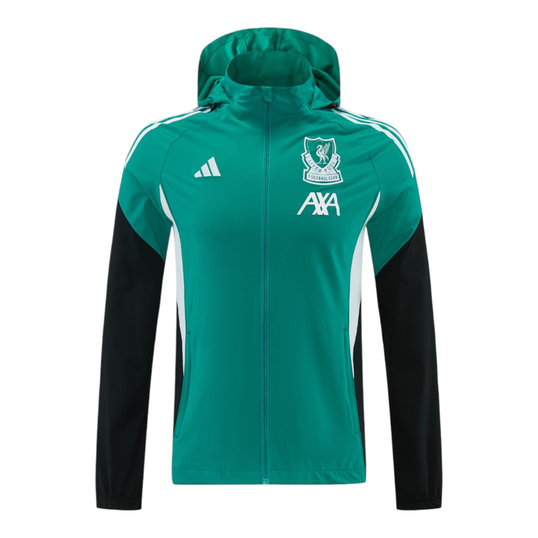 Liverpool 25/26 Men's Green Long Zip Windbreaker