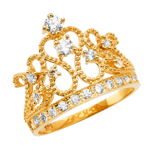 Large Cz Gold Ring