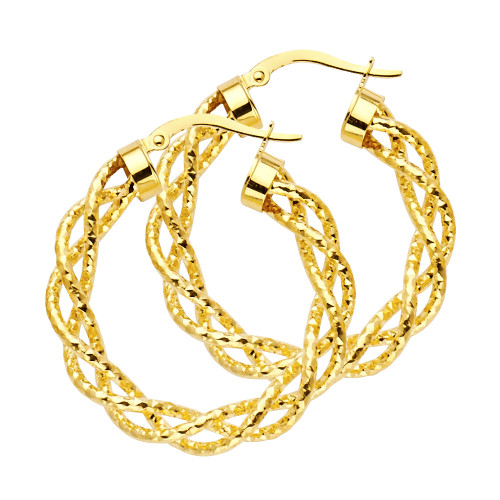 Braided Hollow Hoop Earrings