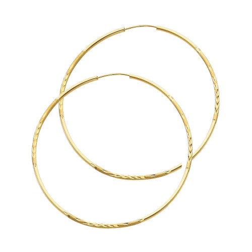 1.5mm Budded Endless Hoop Earrings